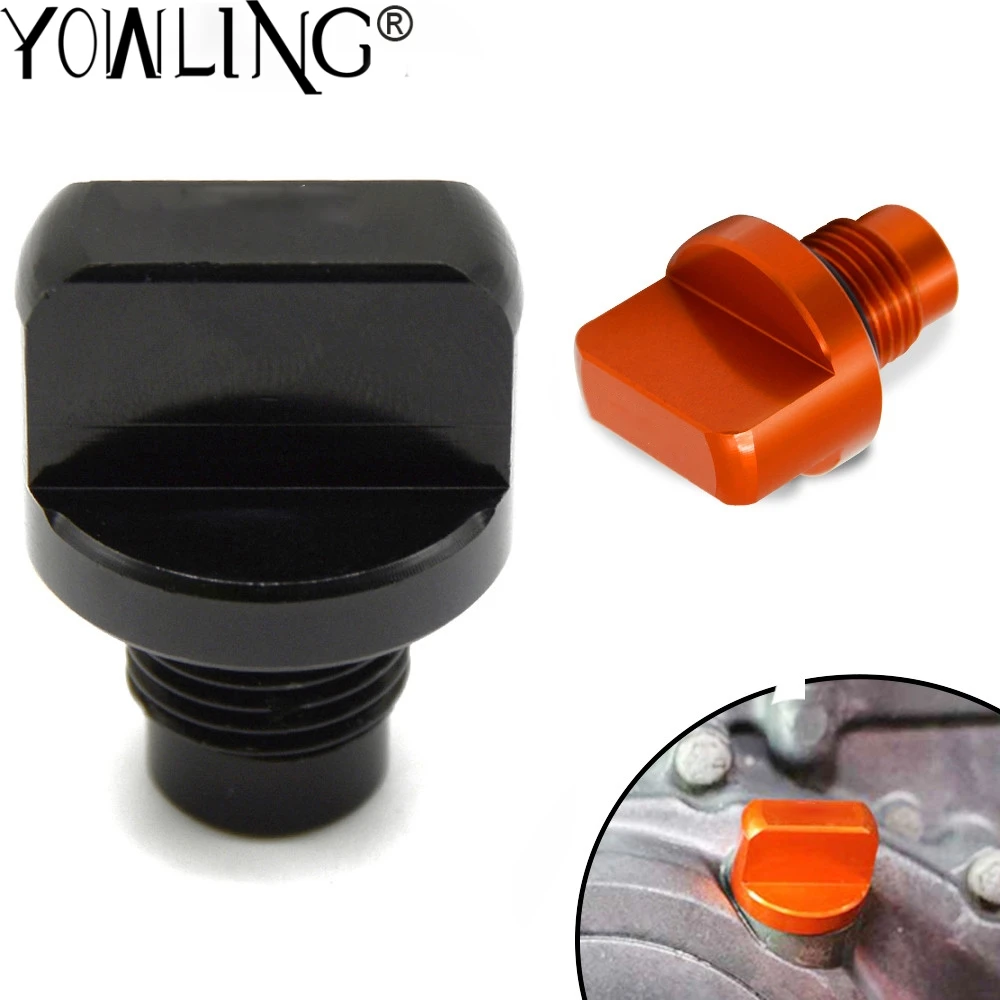 Аксессуары для мотоциклов с ЧПУ оранжевый алюминиевый двигатель Магнитная