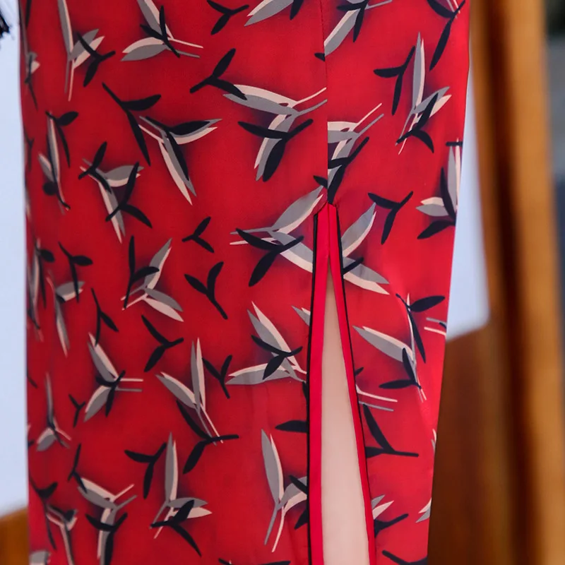 Sheng Coco женское Шанхае элегантное китайское платье чонсам шелковые сексуальные