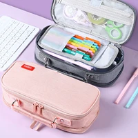 oxford cloth large capacity pen pencil case 5 layers tationery storage bag organizer for student school supplies 6 colors