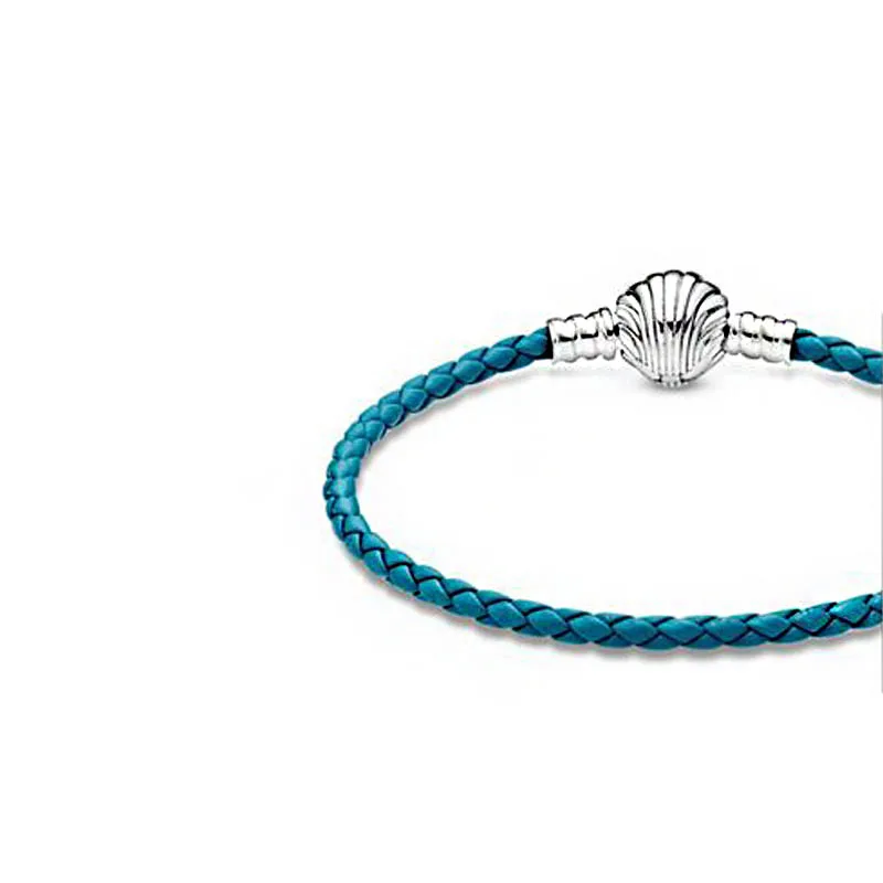 2020 Summer NEW Fit Original Pan Charms 925 Sterling Silver Bracelets Shell Leather Bracelet Women DIY Fashion Jewelry Gift | Украшения и