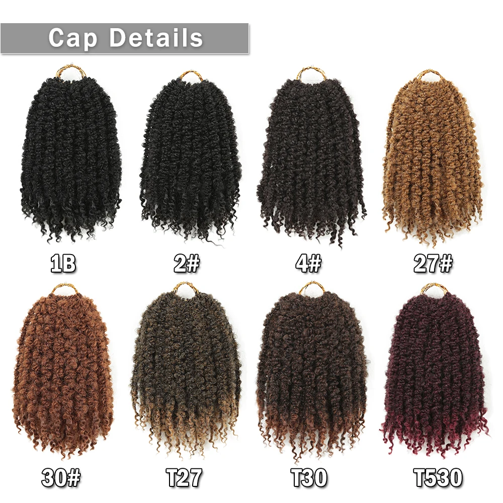 Предварительно скрученные 12-дюймовые синтетические пушистые волосы для вязания