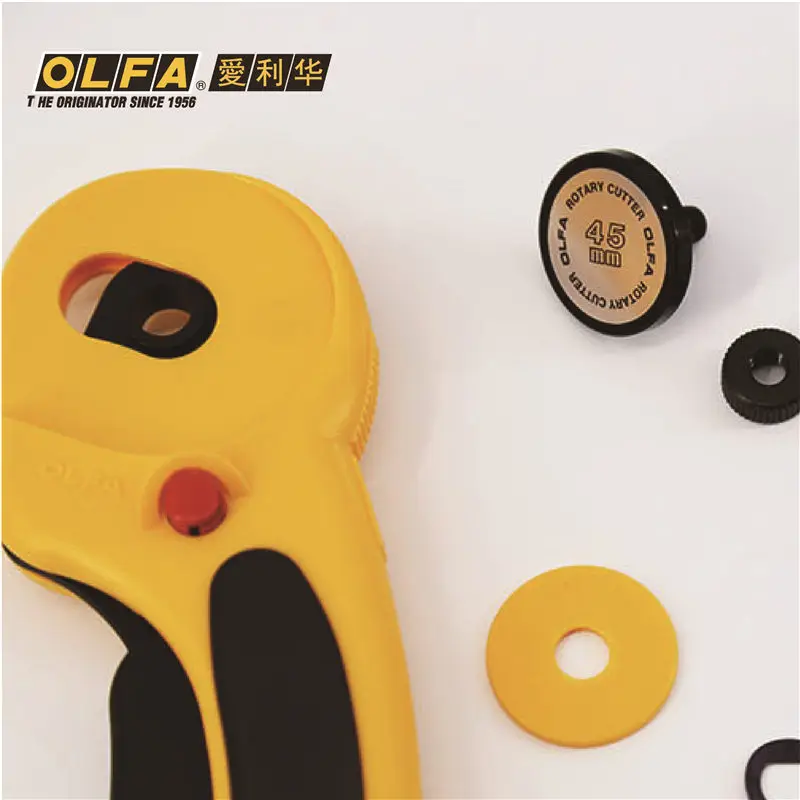 

OLFA Deluxe Ergonomic Rotary Cutter RTY-1/DX RTY-2/DX RTY-3/DX Stainless Steel Blade OLFA RB60 RB28 PIB45 RB45