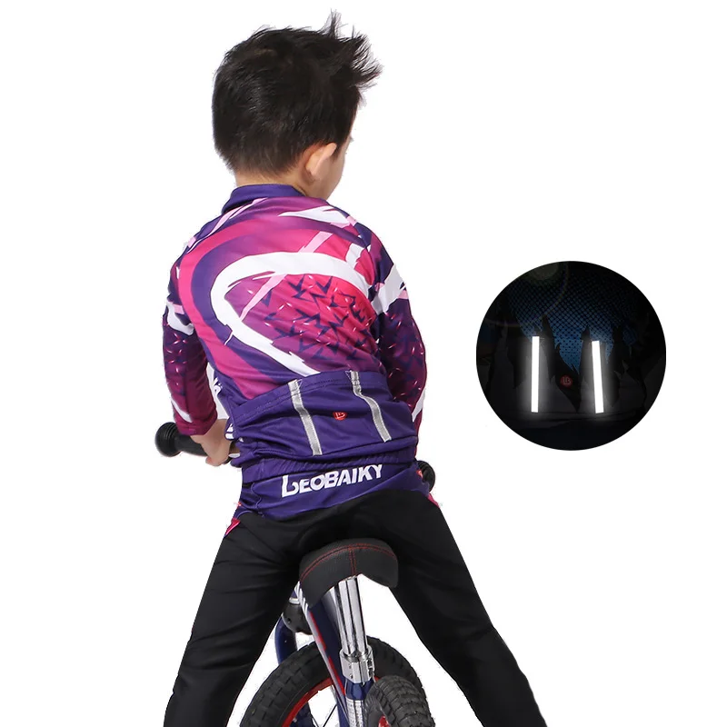 Дышащая летняя одежда для езды на велосипеде детская с длинным рукавом