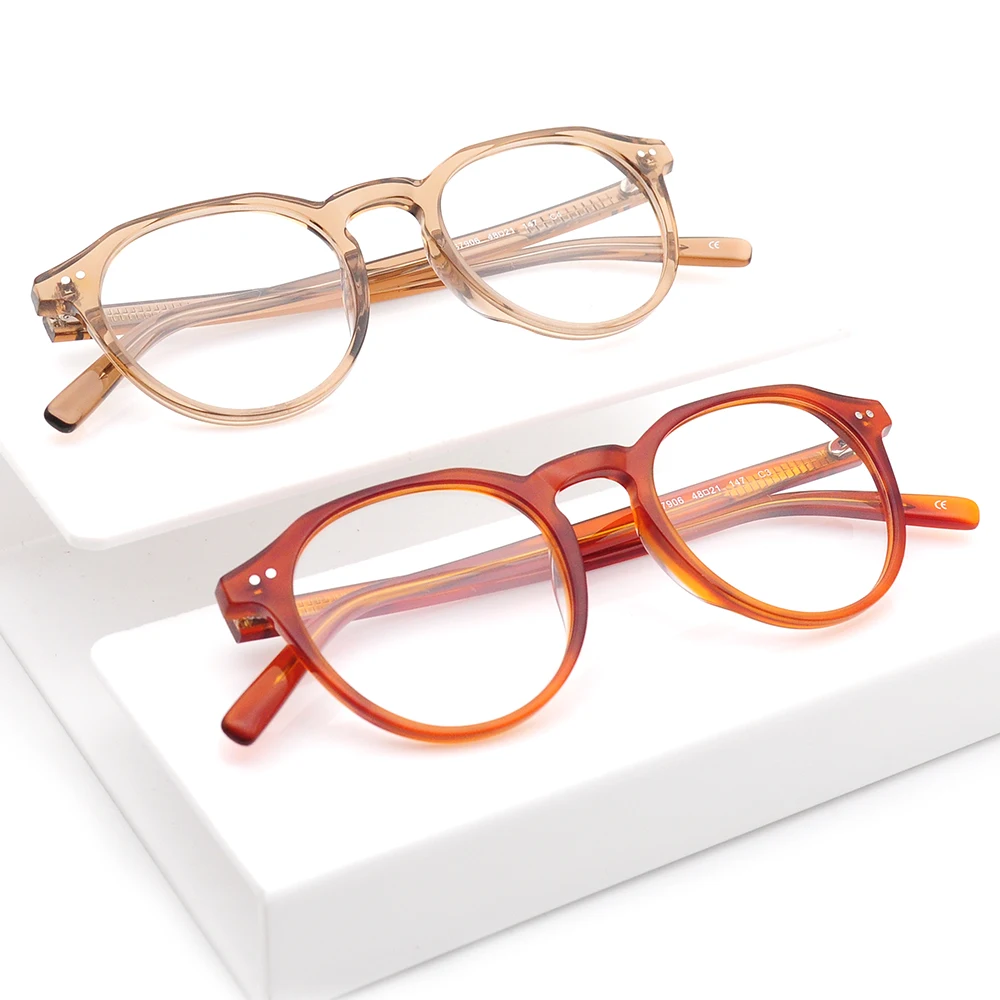 

LONSY Retro Black Computer Eyewear Frame For Women Men Vintage Round Clear Lens Glasses Optical Spectacle Frame