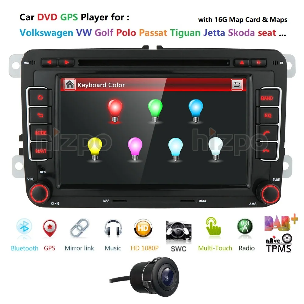 Автомагнитола 2 Din 7 дюймов GPS-навигация MP5-плеер для Bora Golf VW Polo Volkswagen Passat B6 B7 Touran