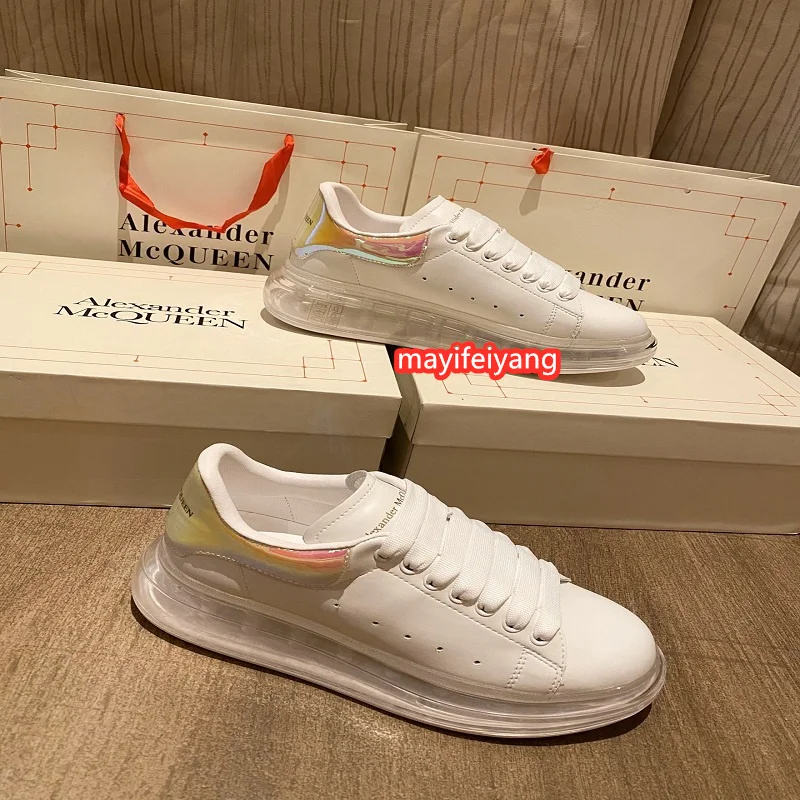 

2021 new casual fashion all-match air cushion bottom white shoes increase crystal bottom leather sports shoes luxury