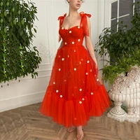 2022 fashion red short prom dresses sleeve vintage homecoming dress tea length formal evening custom made all colors
