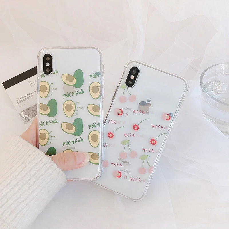 Летний чехол с фруктами авокадо для iPhone XS Max XR X 6 S Phone Чехол 7 8 Plus Мягкий из ТПУ |