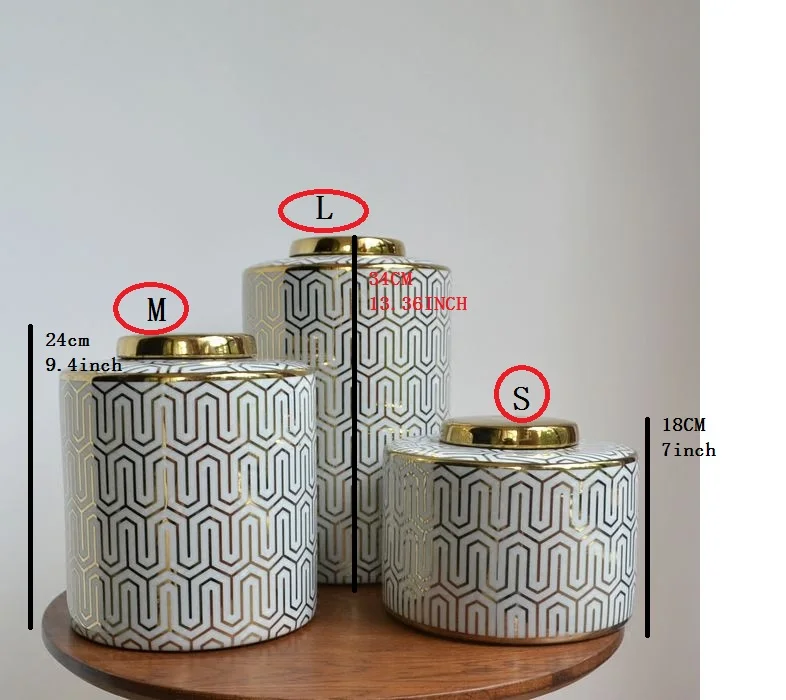 

wedding christmas decoration European Ceramic Decoration Gold-plated Decoration Cans Living Room TV Cabinet Porcelain Decoration