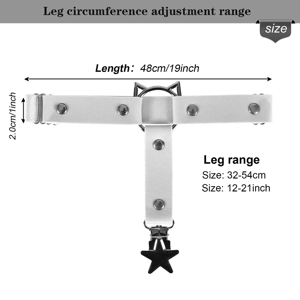 1 шт. женский кожаный ремень с подвязками в виде пентаграммы | Женская одежда