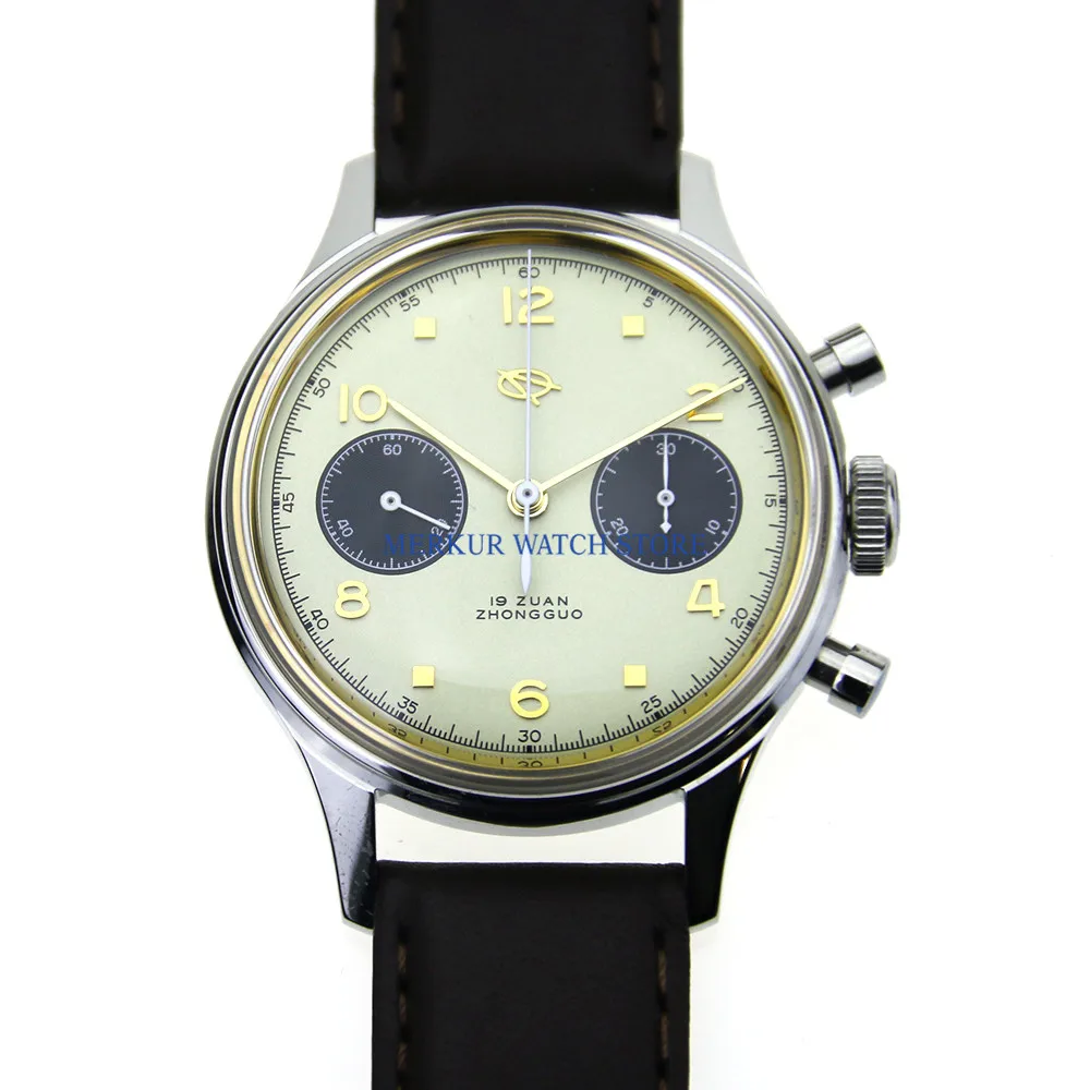 Красный Звездный механический хронограф для чайки 1963 ST1901 движение мужские пилот