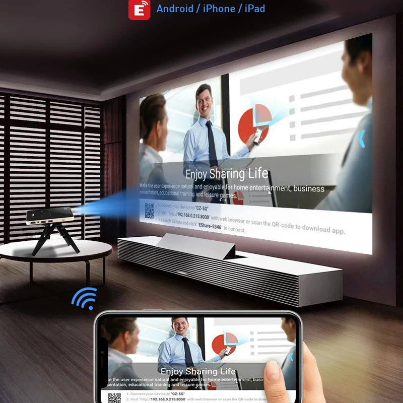 Smartldea P09 портативный мини 3D 4K DLP проектор Android 9 0 5G WIFI мобильный карманный смартфон