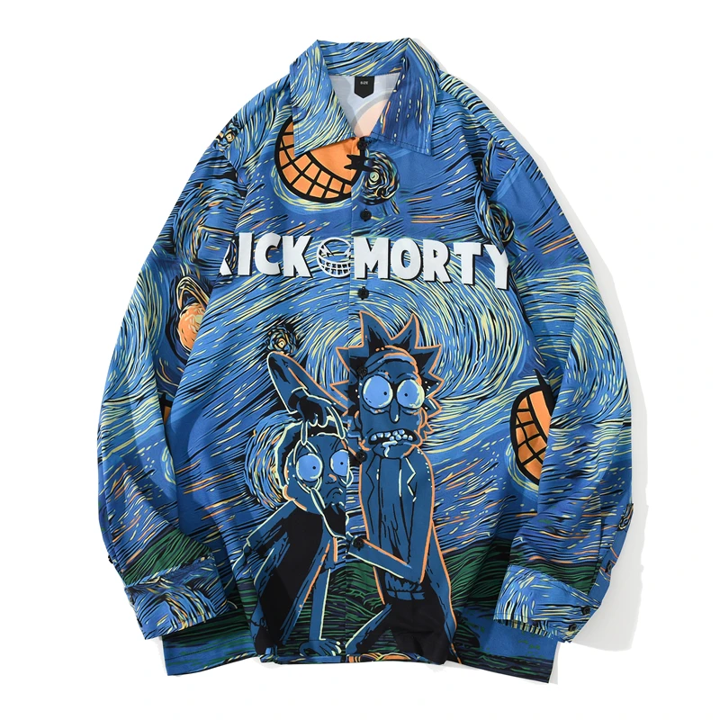 

Shirt Men's Autumn New Japanese Style Long Sleeve Casual Coat Ins Fashion Brand Loose Full Printed Shirt