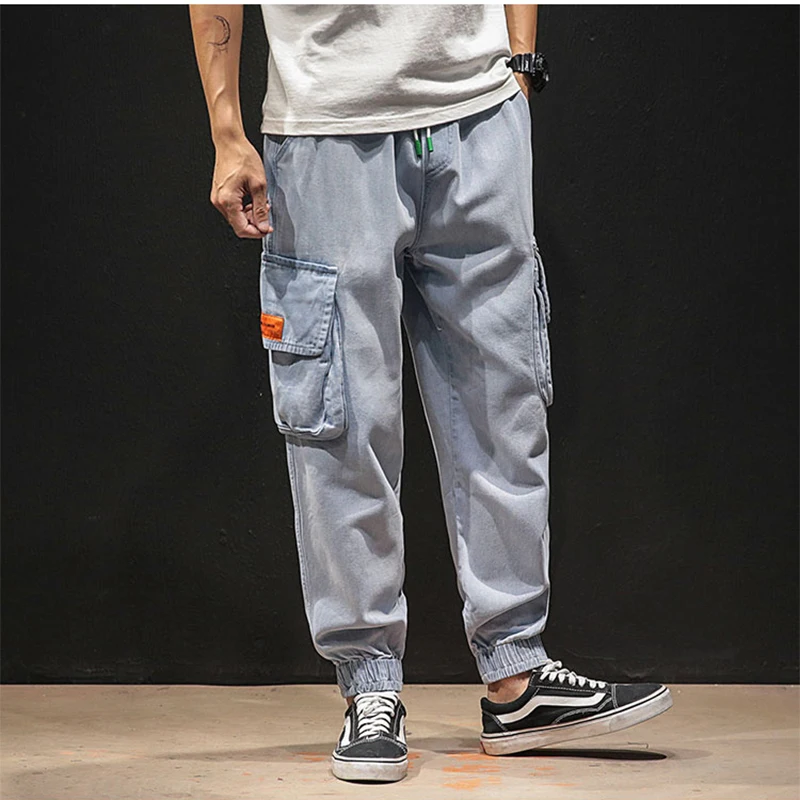 

FAVOCENT 2019 Men's Pants Fashion Summer Cargo Jeans Streetwear Harem Joggers Sweatpant Hip Hop Trousers High Quality Big Size