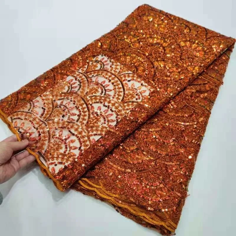 

Нигерийская кружевная ткань с блестками 2021, высококачественное кружево, новейшая африканская вышивка, тюль, Сетчатое кружево, Африканское ...