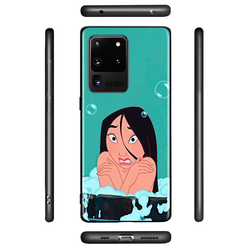 

Disney Cartoon Animation Mulan For Samsung Galaxy A31 A51 A71 A91 A12 A32 A42 A52 A72 A02S Soft TPU Silicone Black Phone Case