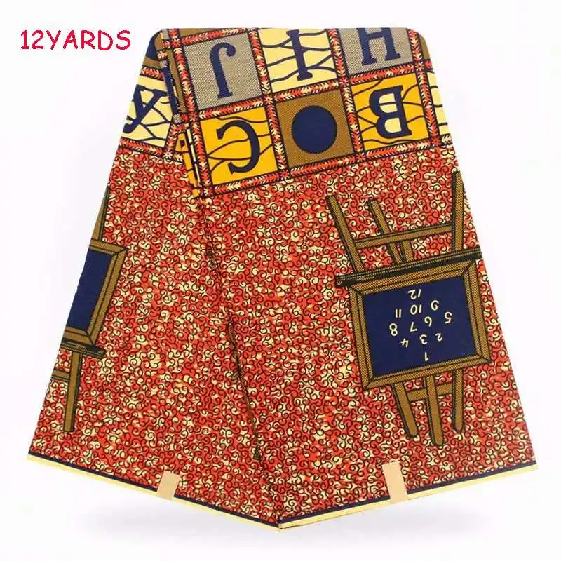 as picture Горячая распродажа! Kente восковая ткань настоящий мягкий воск хлопок африканская восковая печать ткани 12 ярдов голландский воск стиль для шитья - Цвет: as picture