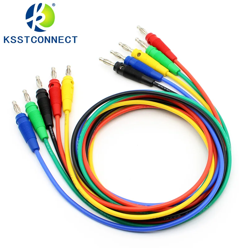 Силиконовый провод TL137 14AWG штекер типа банан 4 мм испытательный для телефона|plug