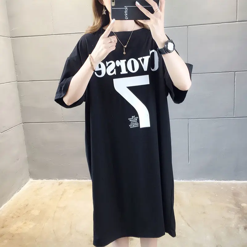 

Sister Fara Plus Size Backless Women's Dress 2021 Summer Half Sleeve Print Ankle-Length Long Dress Loose Casual Women's Dresses