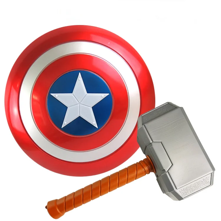 Капитан Америка щит Тор молот костюм держать героя безопасно детей игрушки