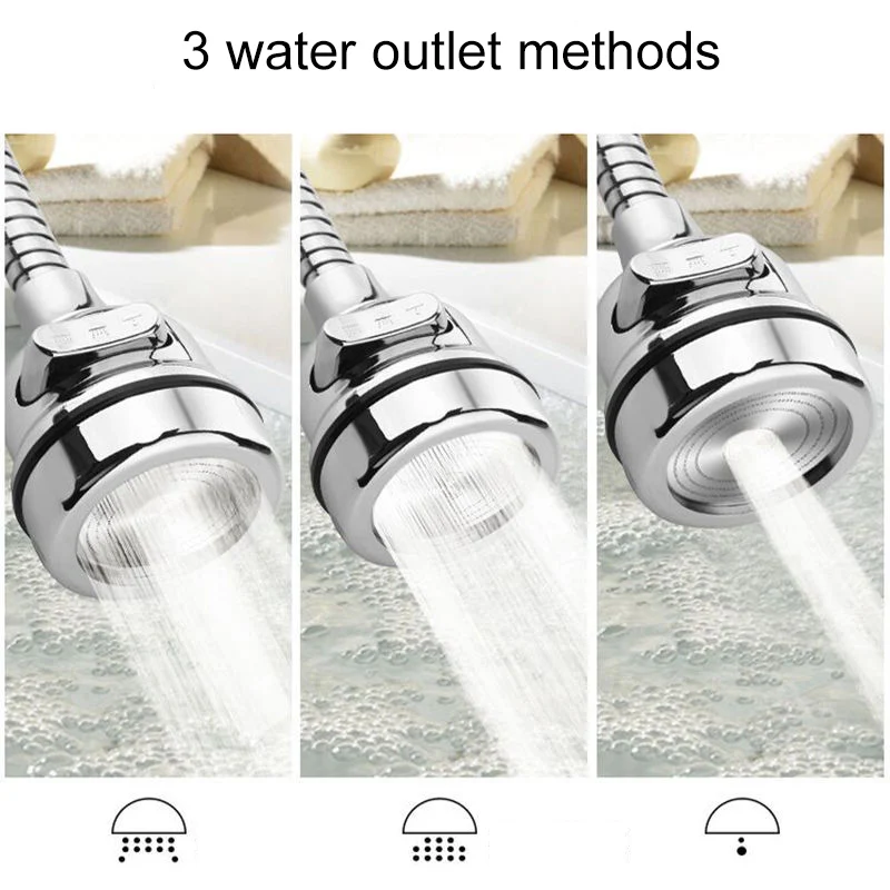 

360 Degree Rotating Nozzle For Mixer Tap 3 Modes Pressurized Splash Water Saving Aerator Kitchen Aerator Diffuser Faucet 2020