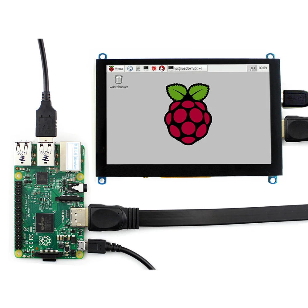Raspberry Pi4B/3B/Jetson Nano 5 дюймовый сенсорный ЖК дисплей HDMI панель модуль 800*480 интерфейс с