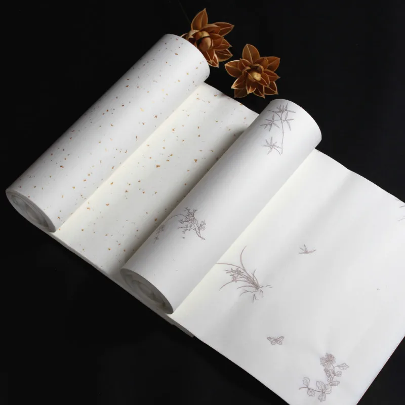 10 шт. бумага Xuan китайская ручная работа полусырая Золотая фольга для риса