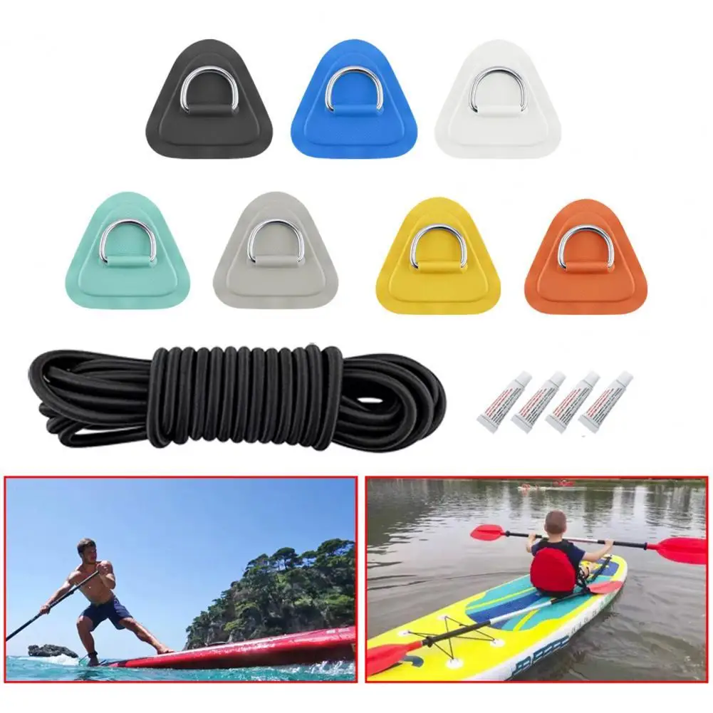 

1Set D Ring Patch Waterproof Easy to Use Stainless Steel Surfboard SUP/PVC Patch for Canoe