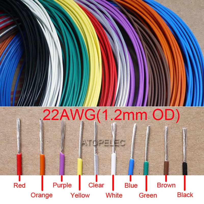 Посеребренный провод FEP 22AWG 1 2 мм OD медный кабель OFC HiFi аудио динамик наушники