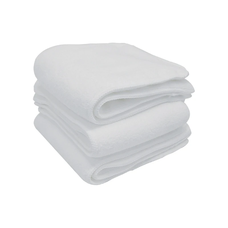 

10 pcs 3 Layers Microfiber Newborn Liner Insert For Baby Cloth Diaper Nappy Washable 14*36cm