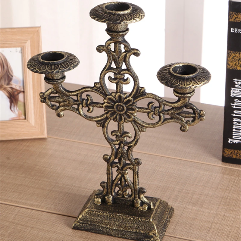

Luxury Table Candle Holders Brass Vintage Romantic Dinner Candle Holder Large Metal Moroccan Candelabro Candlesticks