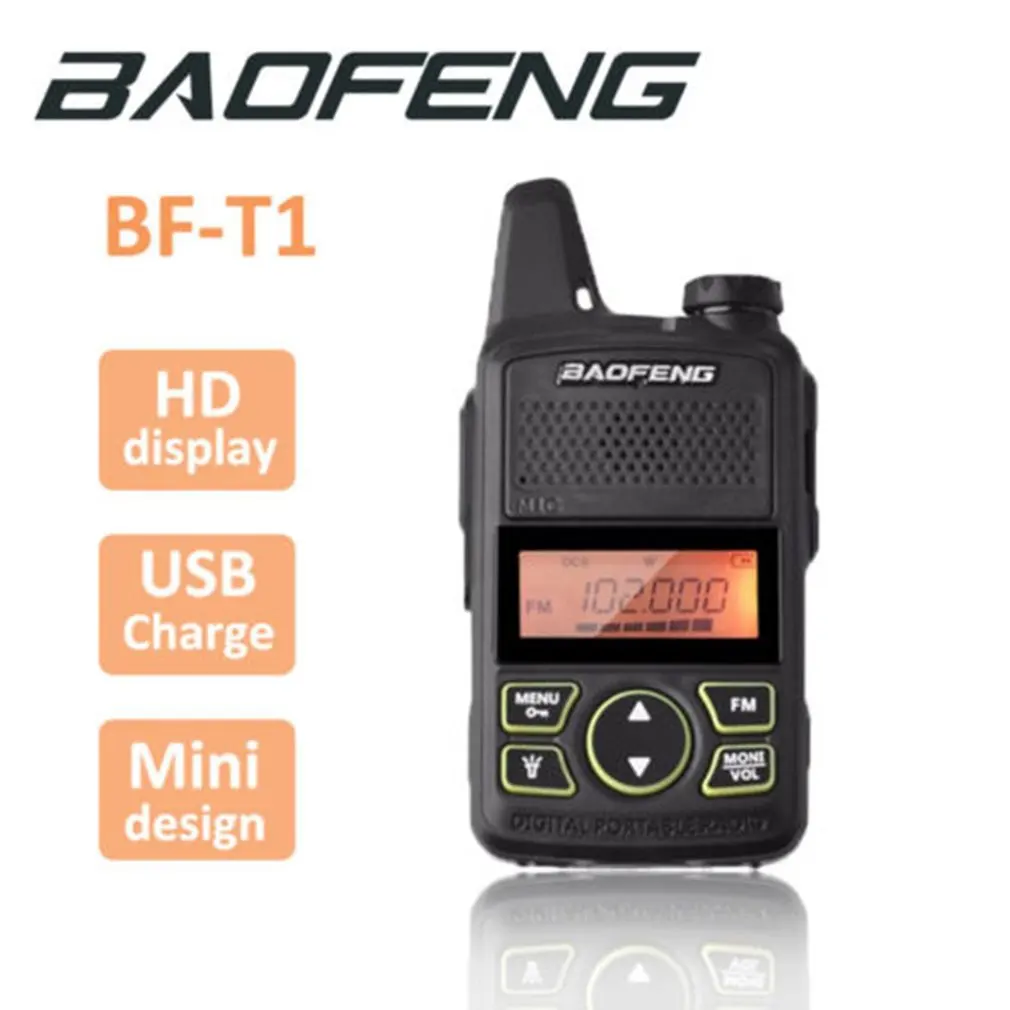 Детская рация Baofeng BF-T1 Mini T1 Портативная радиостанция HF 400-470 МГц 20 каналов 0 5 Вт-3 Вт 3