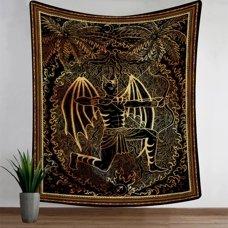 Гобелен с богемным принтом настенный из полиэстера для гостиной спальни в