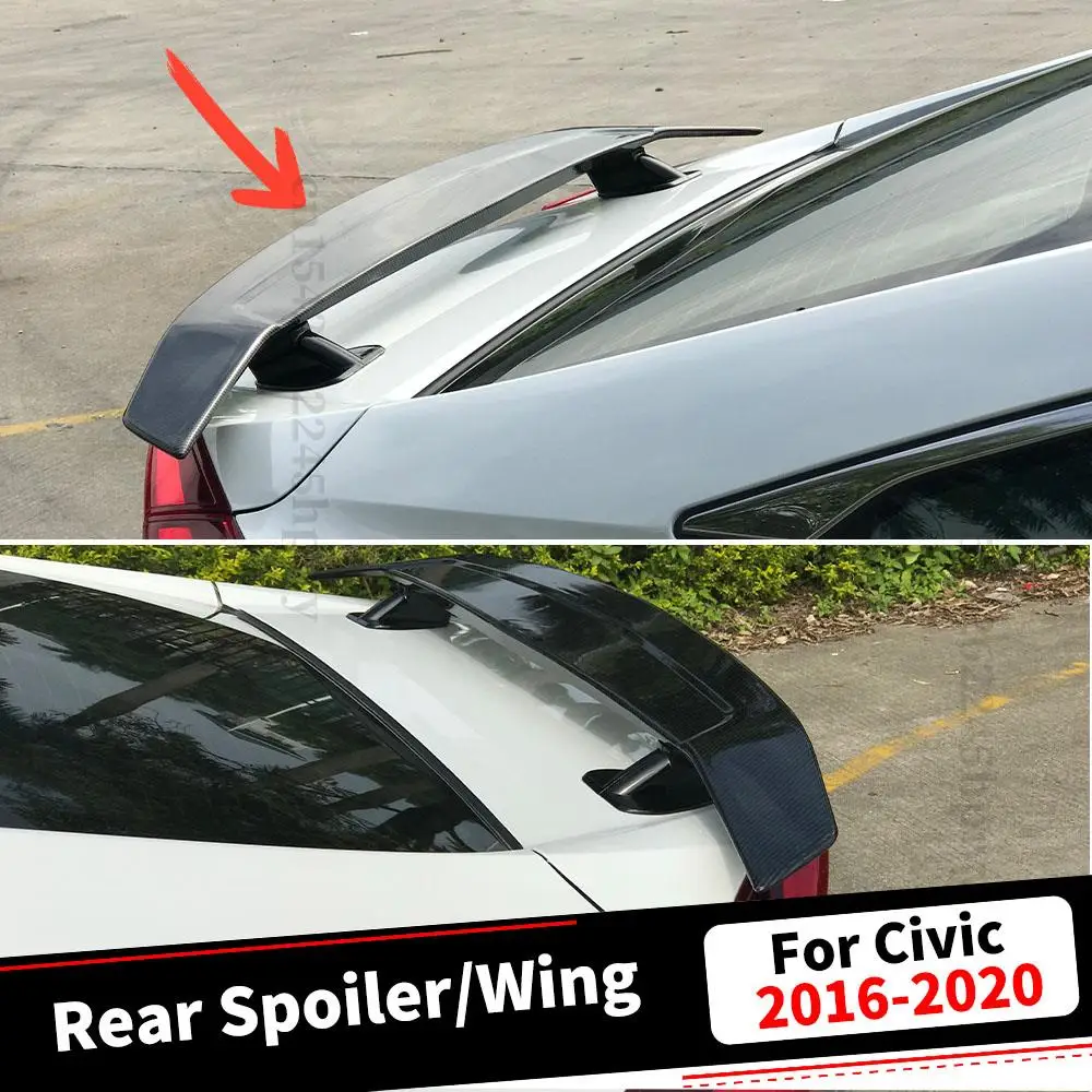 

Задний спойлер, крыло, внешняя часть, задний воздушный дефлектор, украшение, аксессуары для тюнинга для Honda Civic Sedan 2016 2017 2018 2019 2020