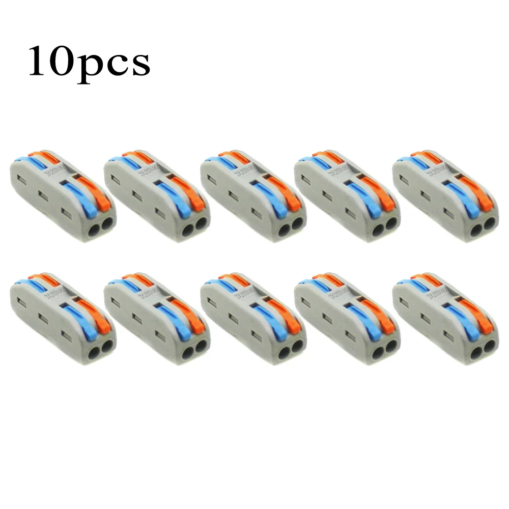 

10PCS Wire Connectors Reusable Spring Rod Lever Terminal Block Cable PA66 Wire Connector SPL-2 SPL-3 Wire Connectors Nylon