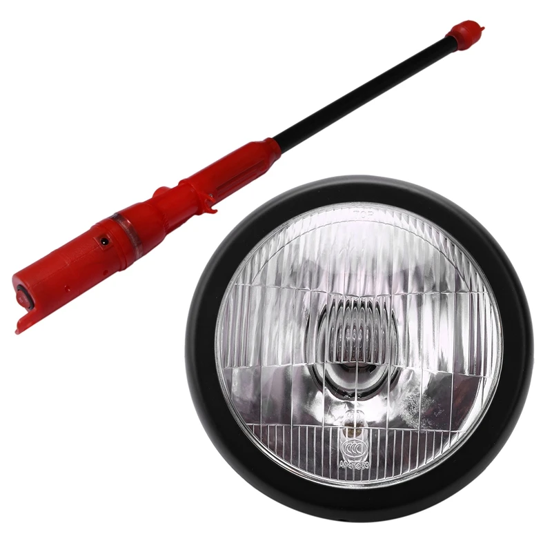 

Hot SV-12V Auto Vehicle Fuel Gas Transfer Suction Pumps With New Motorcycle Black Metal Retro E4 Halogen Front Headlight
