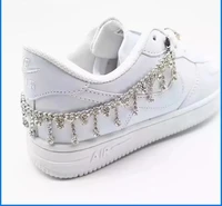 fashion trend shining crystal rhinestone shoe chain af1 sports shoes decoration luxury fashion shoes accessories designer charm