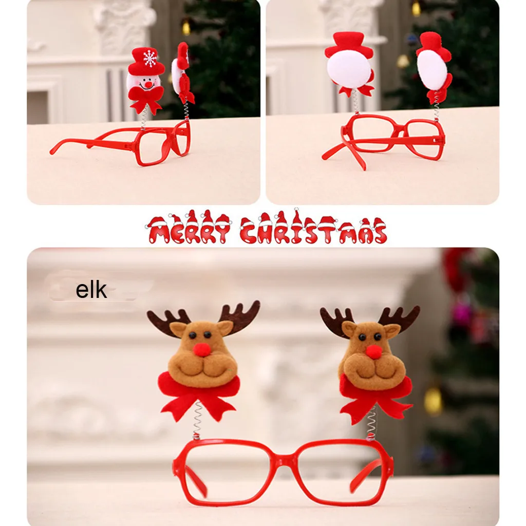 Лидер продаж подарок на Рождество милая мультяшная оправа для очков блестящие