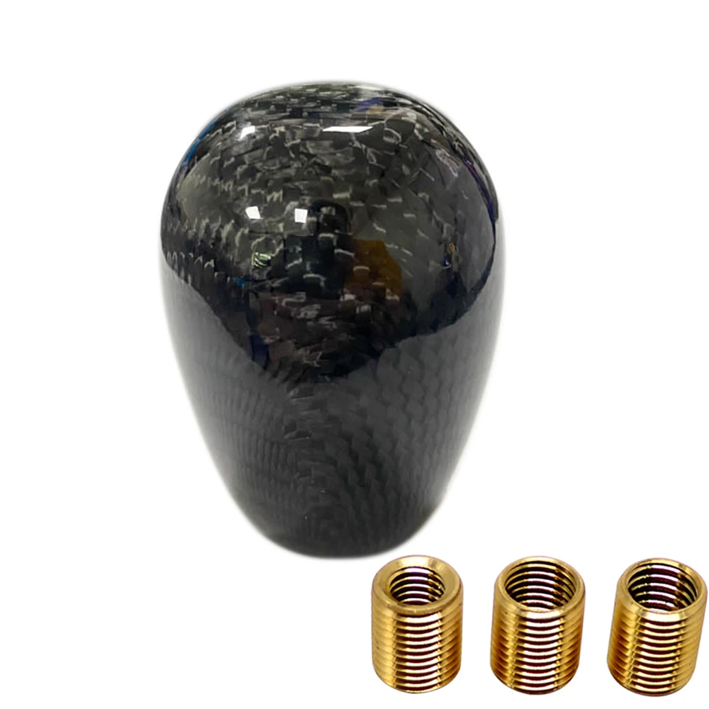 Автомобильная черная ручка переключения передач из настоящего углеродного