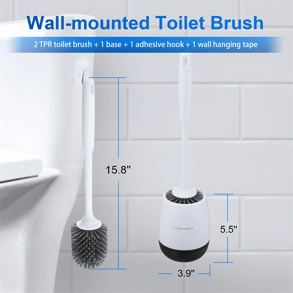toilet brush rubber head holder cleaning brush for toilet wall hanging household floor cleaning tools bathroom accessories free global shipping