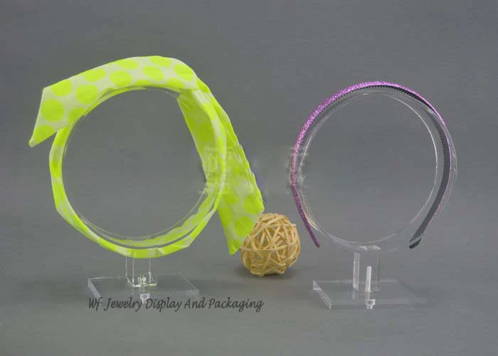 Professional Acrylic Round Headwear Display Stand Headband Showing Rack Hair Accessories Holder Jewelry Showcase 2 styles