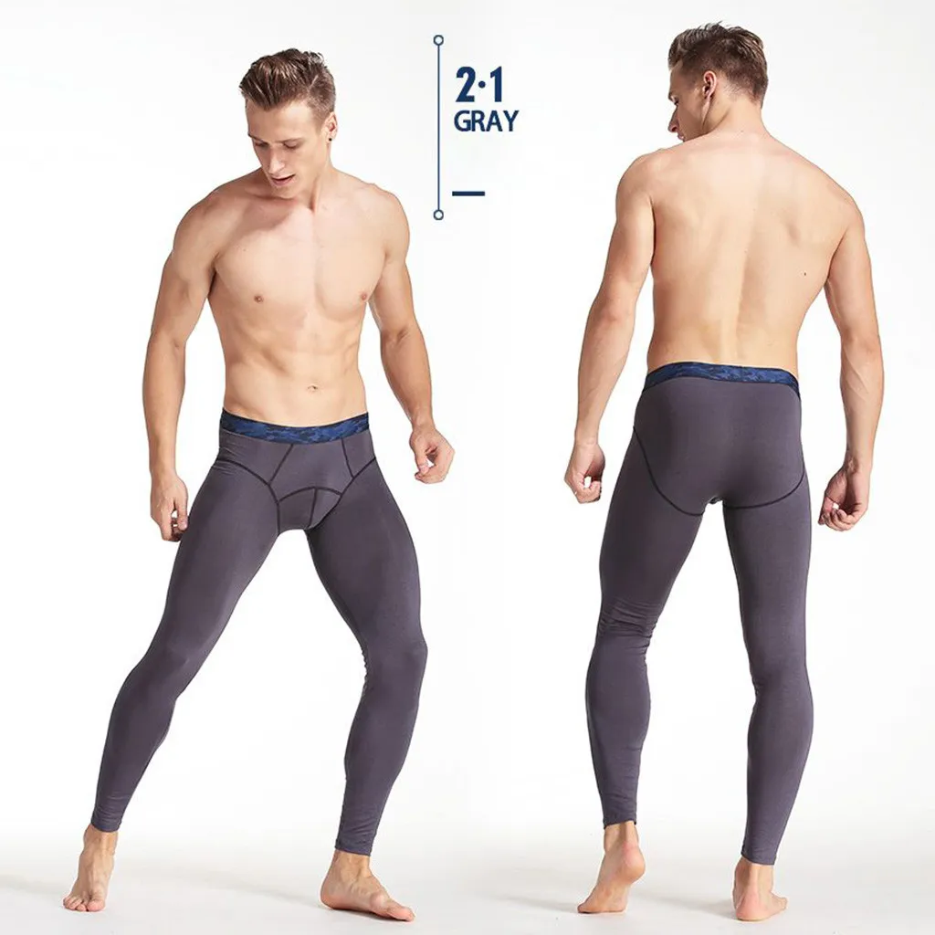 Мужские леггинсы сексуальные тянущиеся дышащие термо-разделительные тонкие