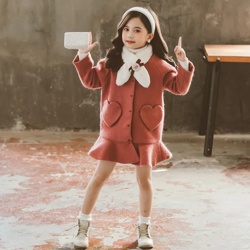 

Girls Baby's Kids Coat Jacket Outwear 2021 Mermaid Thicken Warm Winter Autumn Overcoat CardiganFormal Children's Clothing