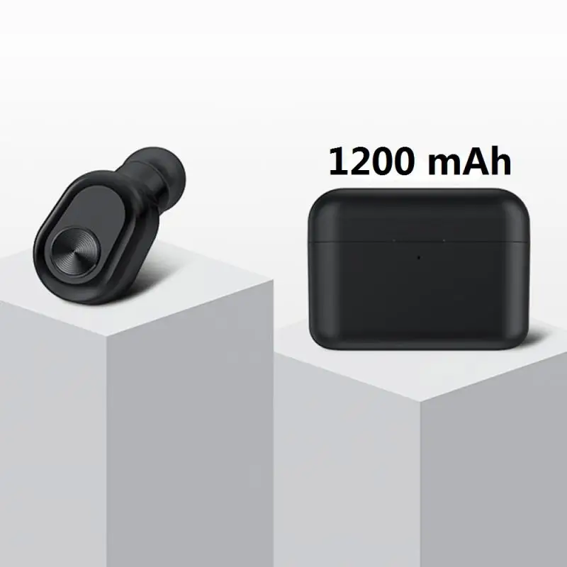 Синий Беспроводные bluetooth-наушники BL1, мини bluetooth-гарнитура, беспроводные наушники для телефона с зарядным устройством 2200 мАч - Цвет: Синий