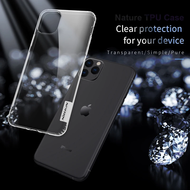 NILLKIN Роскошный прозрачный чехол из закаленного стекла для нового iPhone 11 Pro Max 6 1
