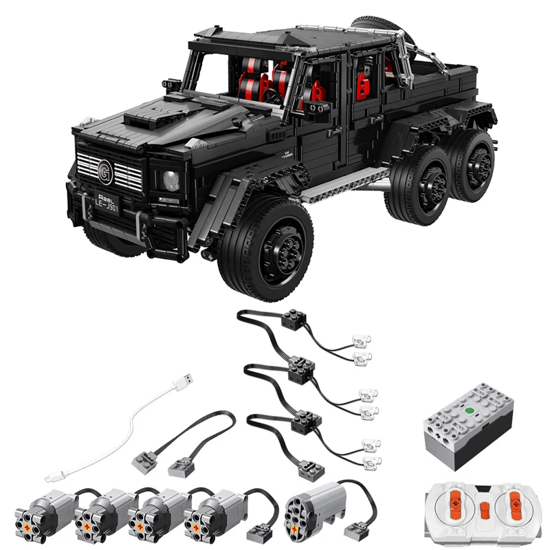 J901 A LE-J901 3300 шт. техническая серия RC автомобиль MOC 2425 G63AMG 6X6 LAND крейсер модель строительные блоки кирпичи автомобили игрушки для детей - Цвет: J901 A