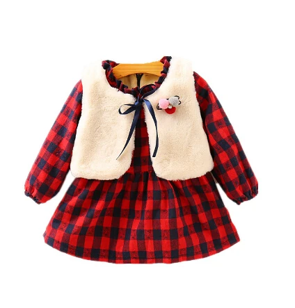 2019 г. Стильные осенне зимние комплекты одежды принцессы для маленьких девочек