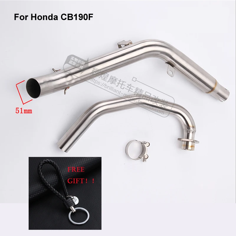 

Slip On For Honda CB190F cb190f Motorcycle Modified Exhaust Muffler Pipe Stainless Steel Middle Link Pipe Mid Pipe Tube Escape