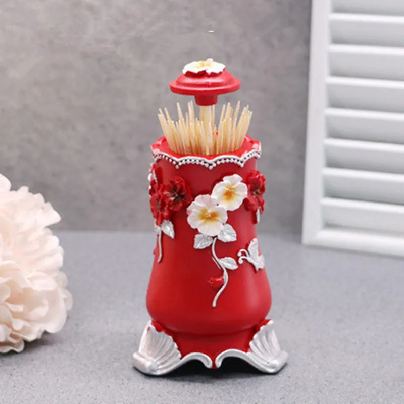 Европейский стиль элегантная полимерная коробка для зубочистки ручная