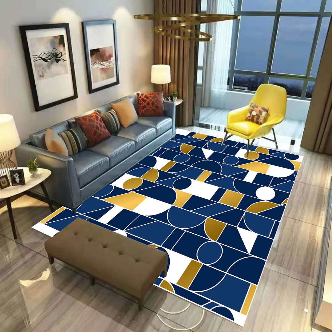 

Psychedelic Geometry Carpet Mat for Living Room Doormat Flannel Print Bedroom Non-slip Floor Rug 03